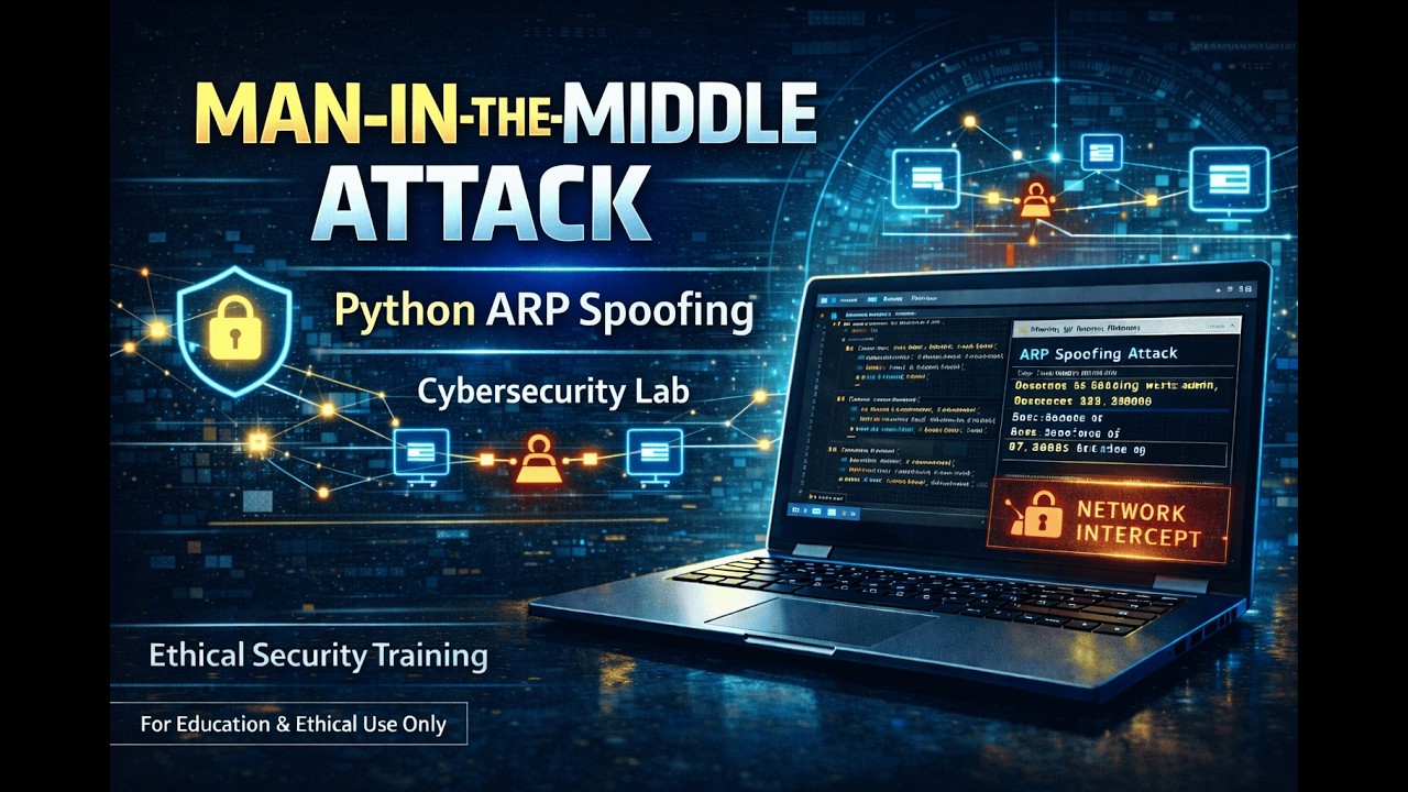Man-in-the-Middle Attack Demo | ARP Spoofing Explained for Beginners