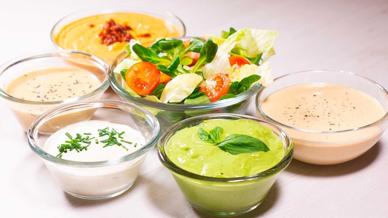 The 5 Creamiest OIL-FREE Salad Dressings! 😇🥗 Healthy & Easy Vegan Salad Dressing Recipes