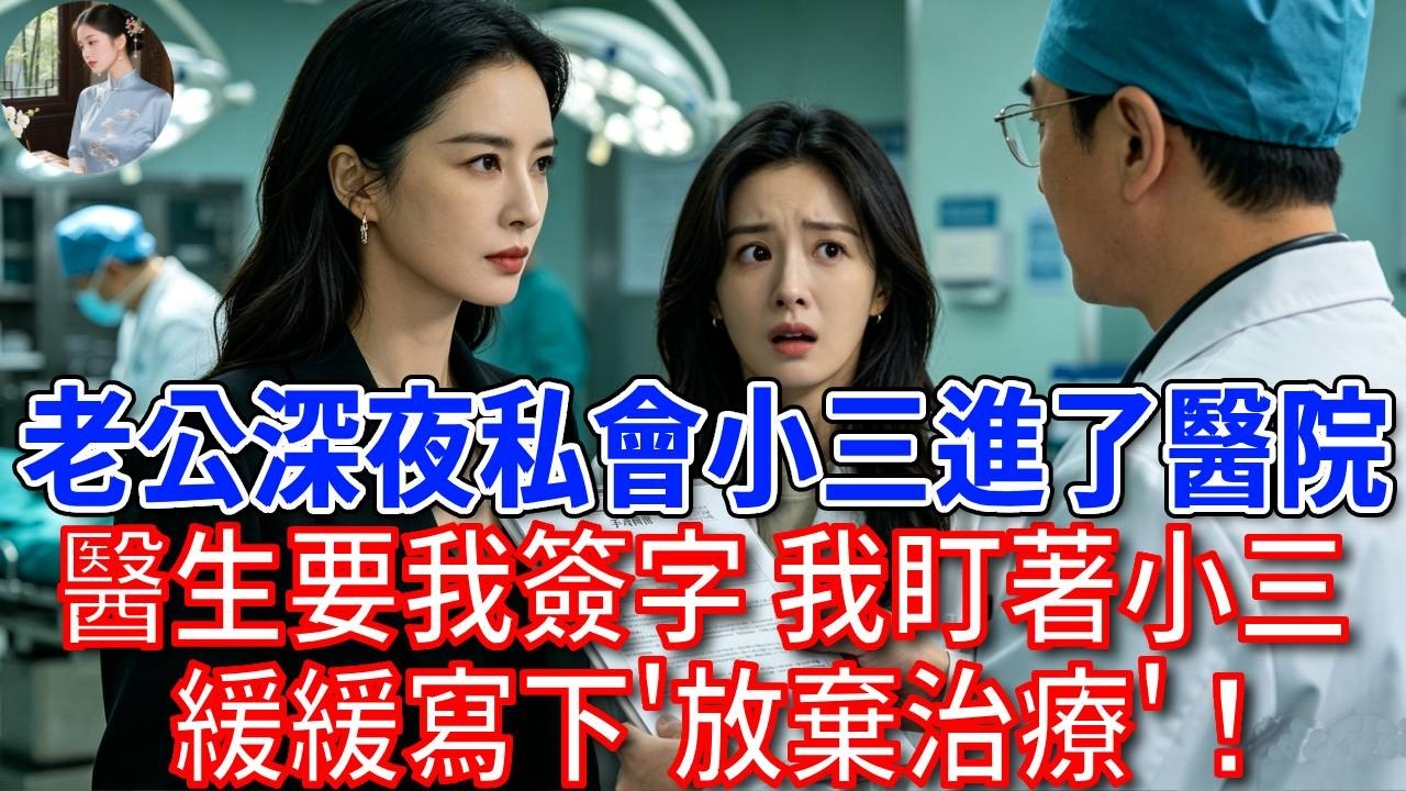 總裁老公深夜私會小三，進了醫院，醫生要我過去簽字，我盯著小三，緩緩寫下'放棄治療'！#為人處世#生活經驗#情感故事#故事#小說#戀愛#情感#婚姻