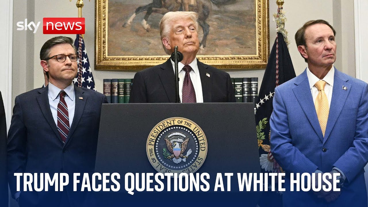 Trump faces reporters' questions at the White House after Hyundai announcement