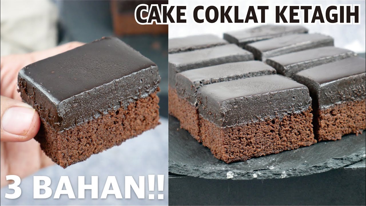 Hanya 3 Bahan!! Resep Cake Coklat Ketagih TER GAMPANG!!