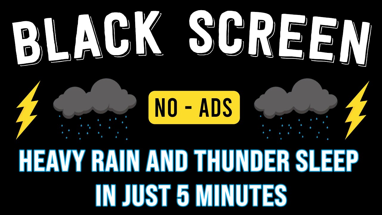 Super Heavy Rain Sound to Fall Asleep in 5 Minutes and Beat Insomnia | Noise Cancelling Sound