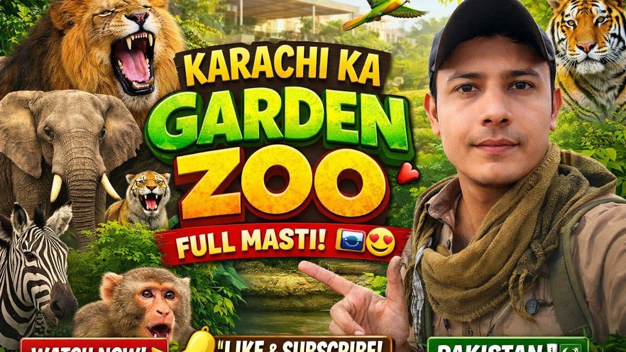 👉 Karachi Zoo Vlog 😂🦁 |TikTok wala Lion😂 |Sher Bhi Bache 🤣🤪 | Bandar Zyada Smart 🤓 🤯🐒 | Full Masti 🎉