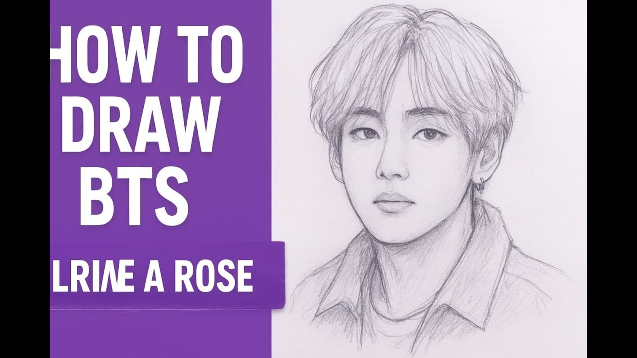 How to Draw V (Taehyung) from BTS Step by Step 💜 | Easy Realistic Drawing Tutorial for Beginners