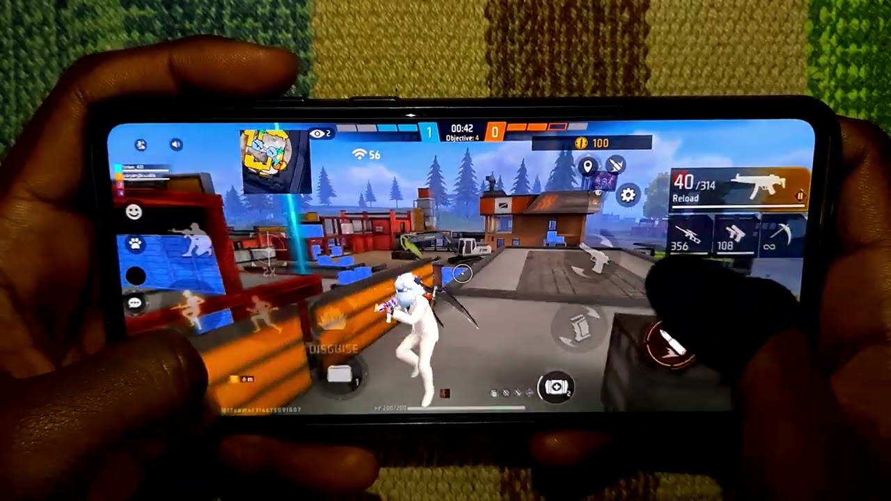 Free Fire Max Cs-ranked 2Fingure Custom HUD Handcam Mobile Gameplay with commentary