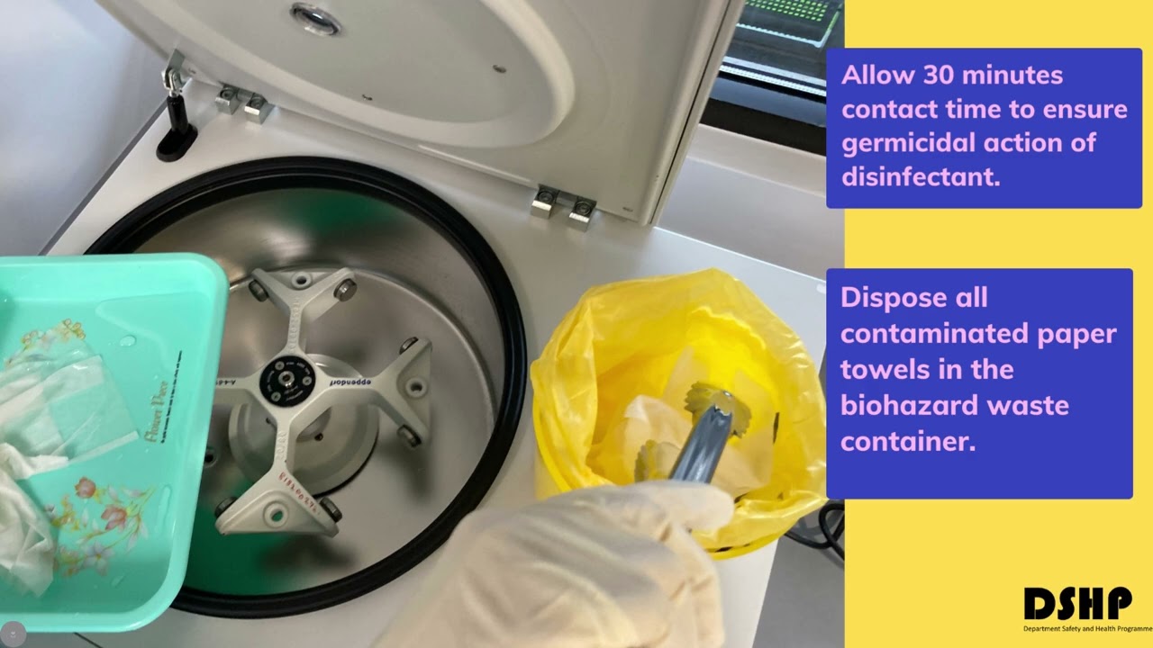 Biological Spill Clean up in a Centrifuge