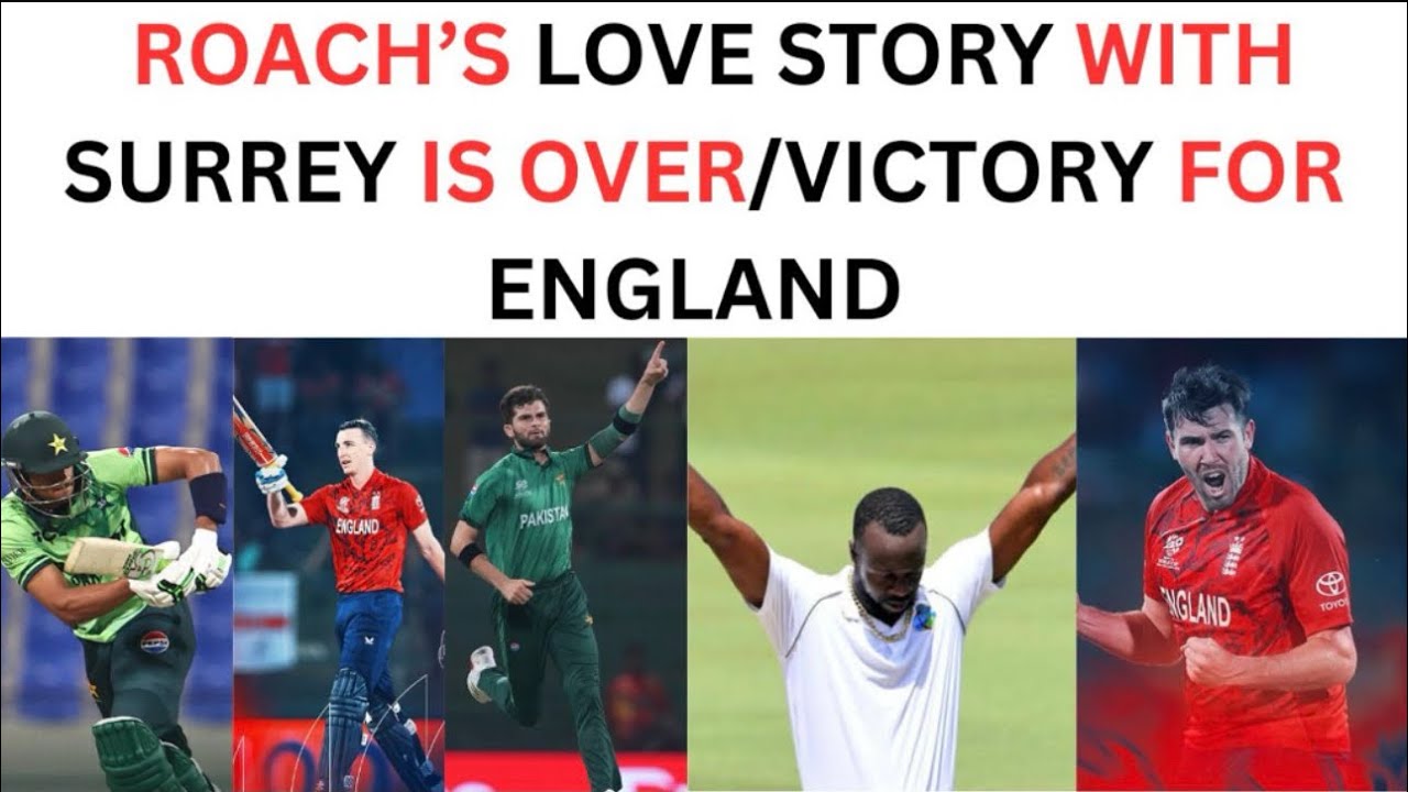 Kemar Roach moves on from Surrey/England vs Pakistan Super 8 game. 