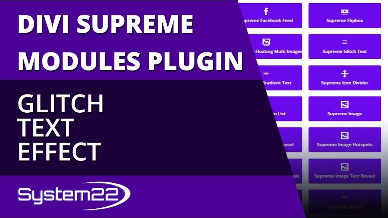 Divi Supreme Modules Glitch Text Effect 😎