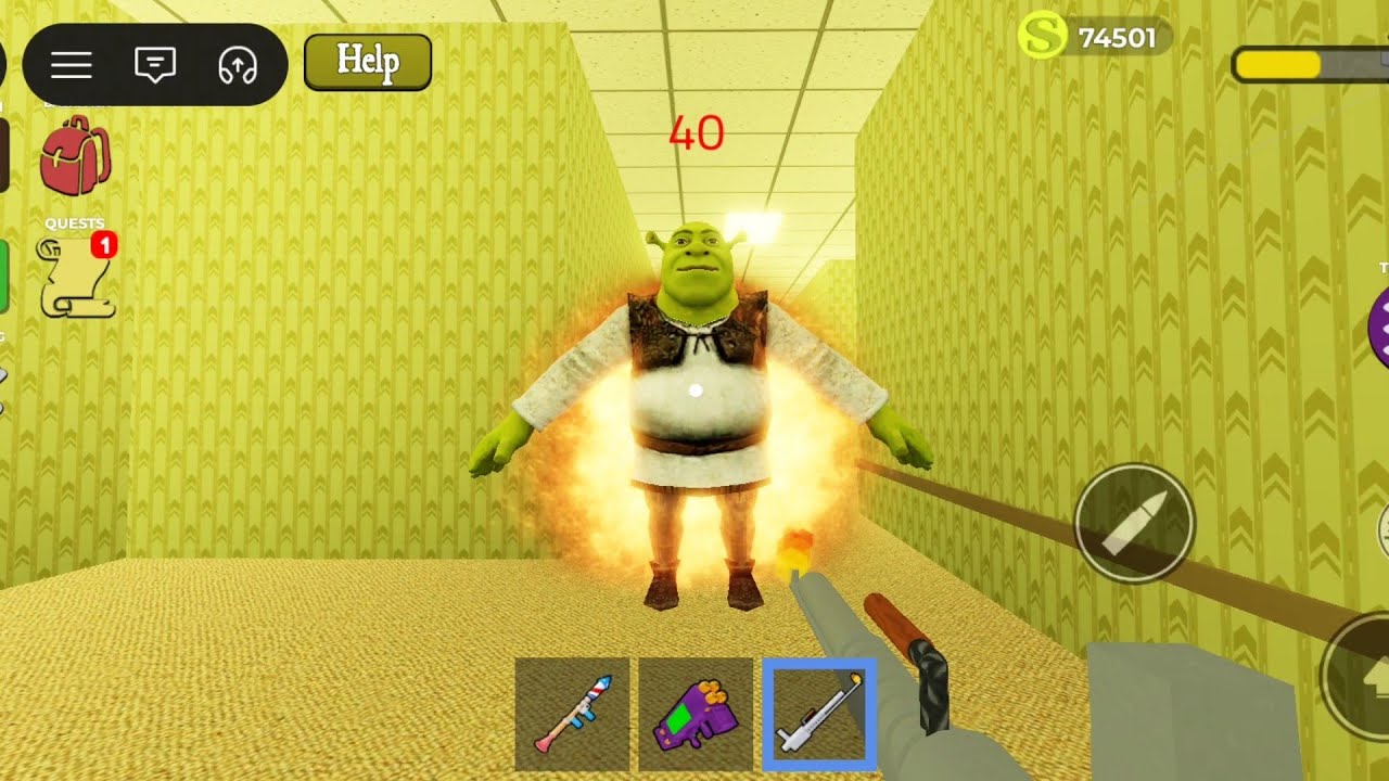 roblox shrek in the backrooms 