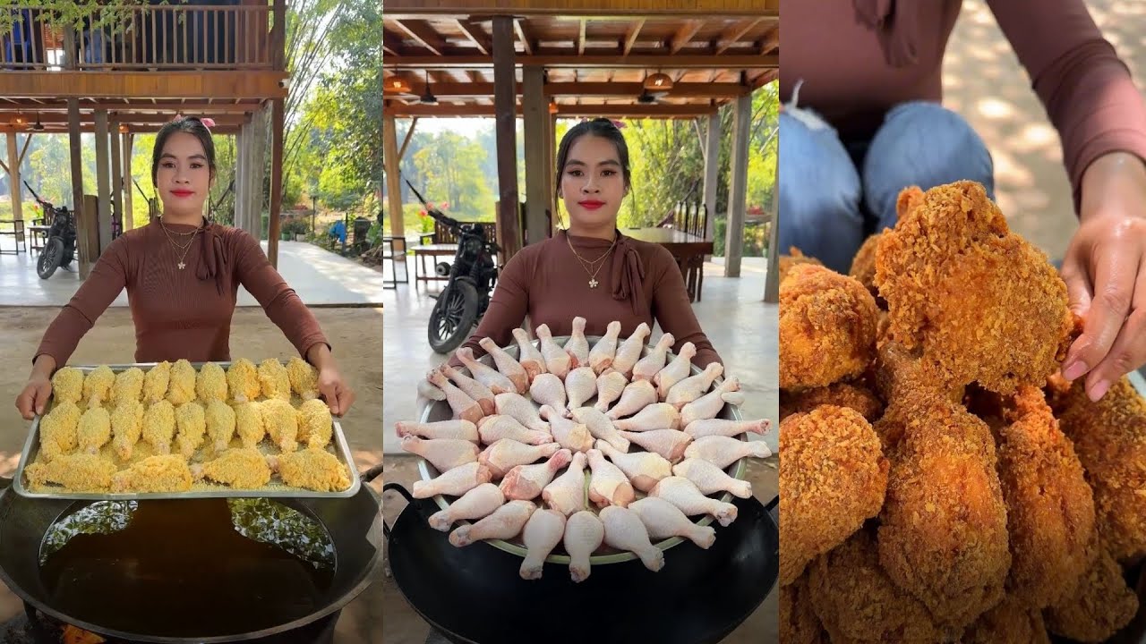 Amazing cooking deep fried crispy chicken recipe
