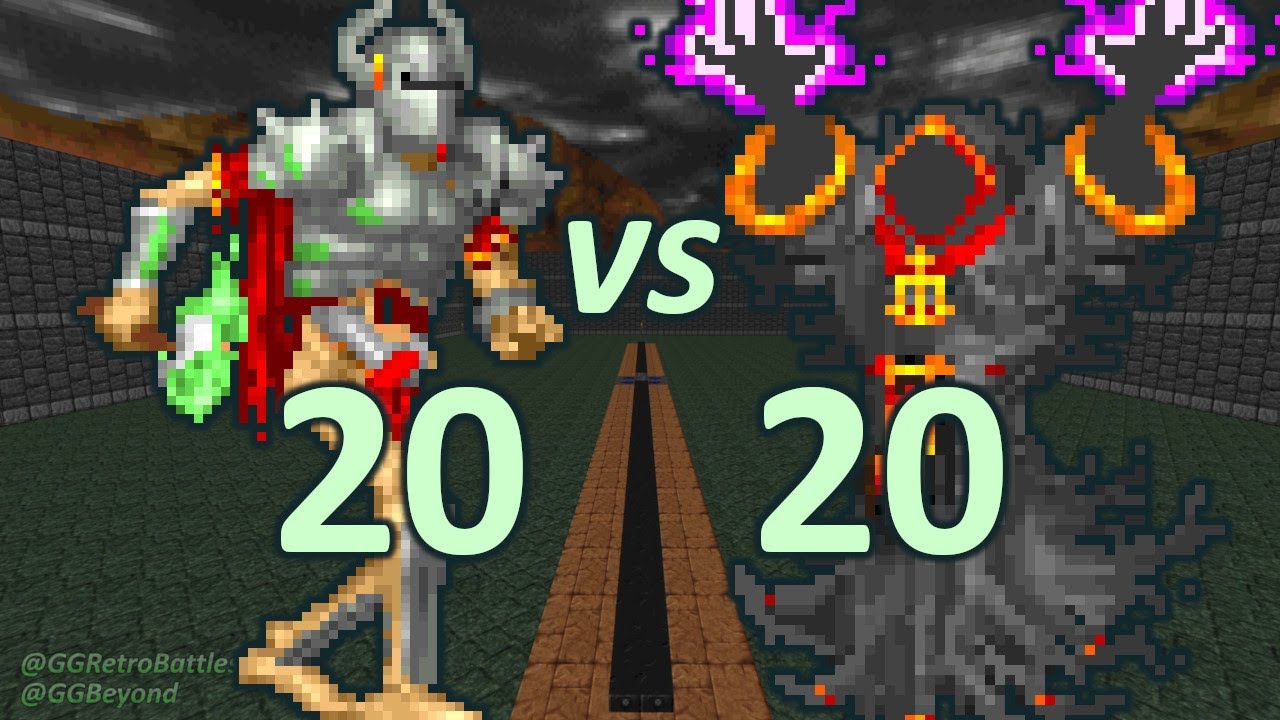 20 Undead Warriors vs 20 Disciples of D'Sparil - Monster Infighting - Heretic Retro Battles