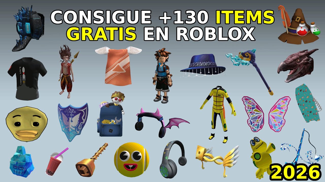 130 ITEMS GRATIS QUE AUN PUEDES CONSEGUIR EN ROBLOX 2026