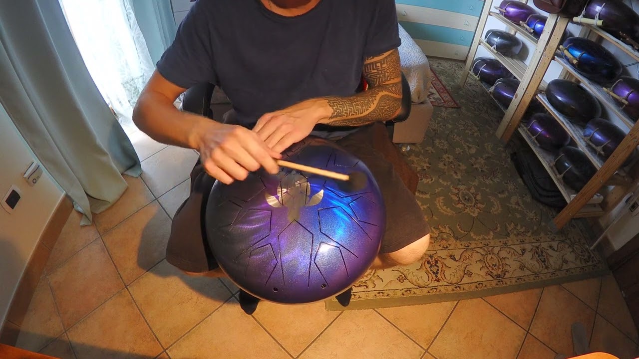 B2 minor 15 notes + D3 minor 14 notes Soft Deep Steel Tongue drum