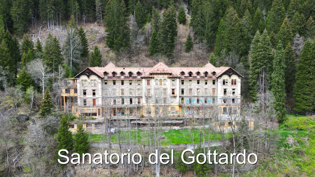 Switzerland: Sanatorio del Gottardo - drone inside and out