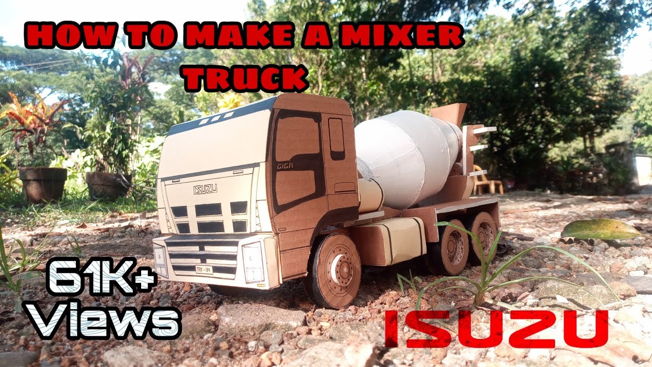 How to make a mixer truck from cardboard,amazing build.