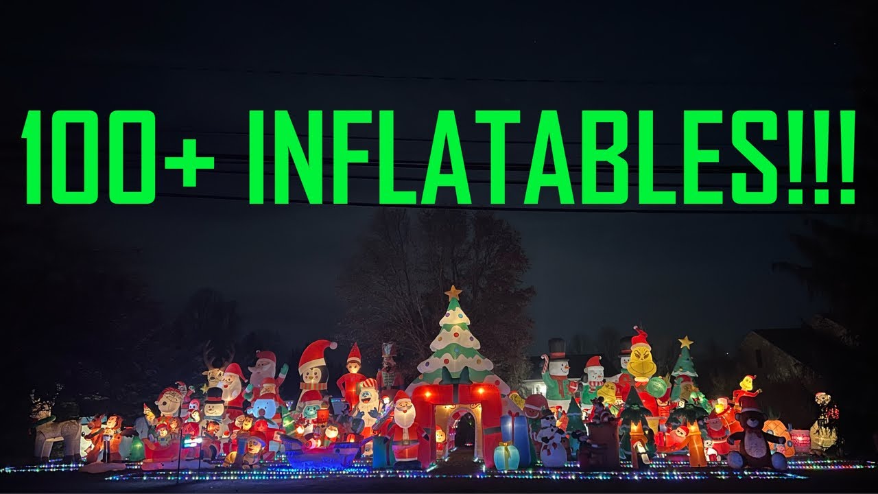 Setting up my 2024 Christmas Inflatable Display! 🎄 [Official Timelapse Video]