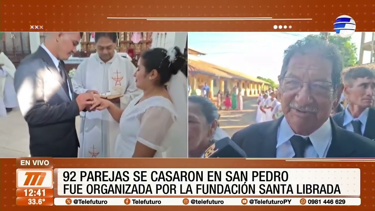 92 parejas se casaron en la catedral de San Pedro.