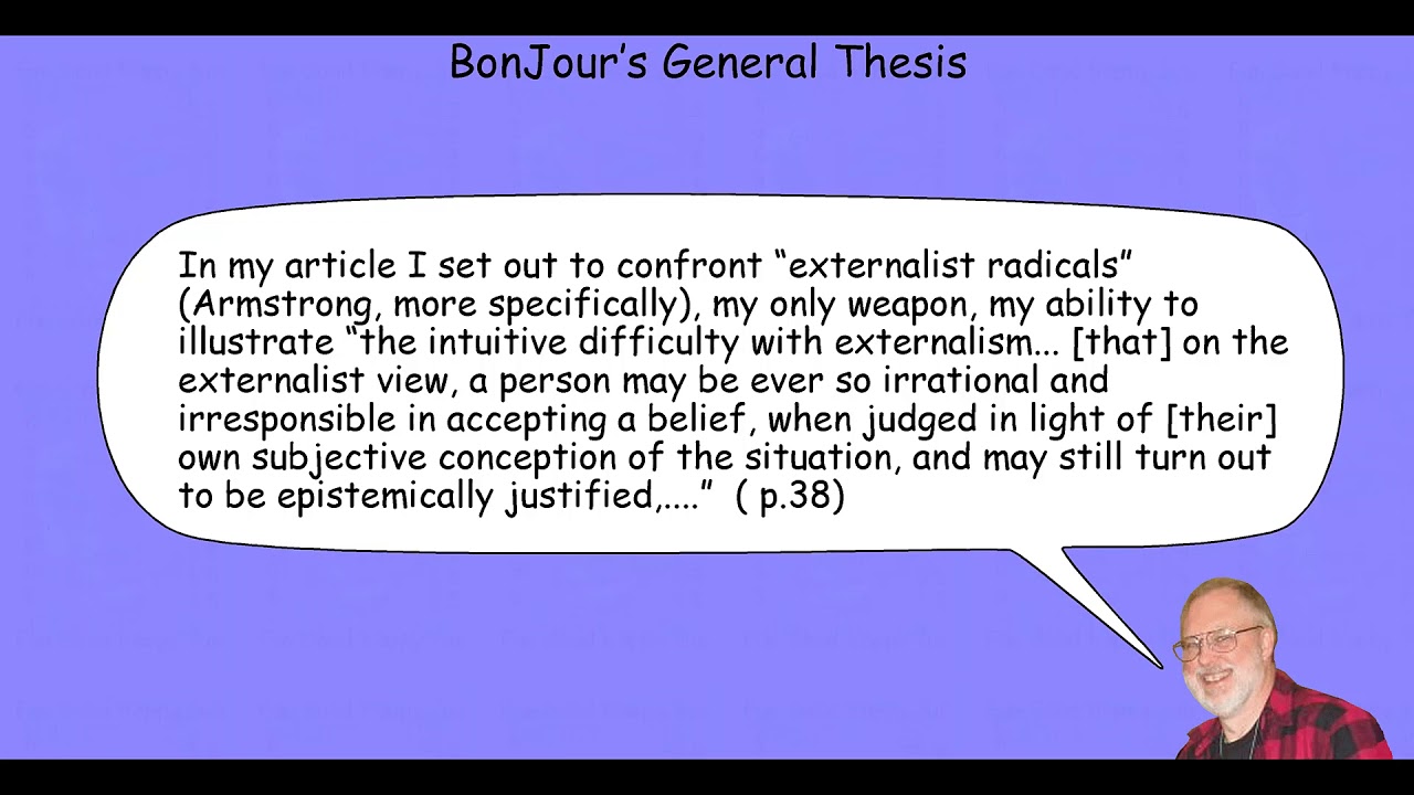 BonJour externalist knowledge 1 f20