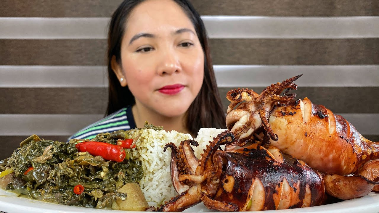 INIHAW NA PUSIT AT LAING