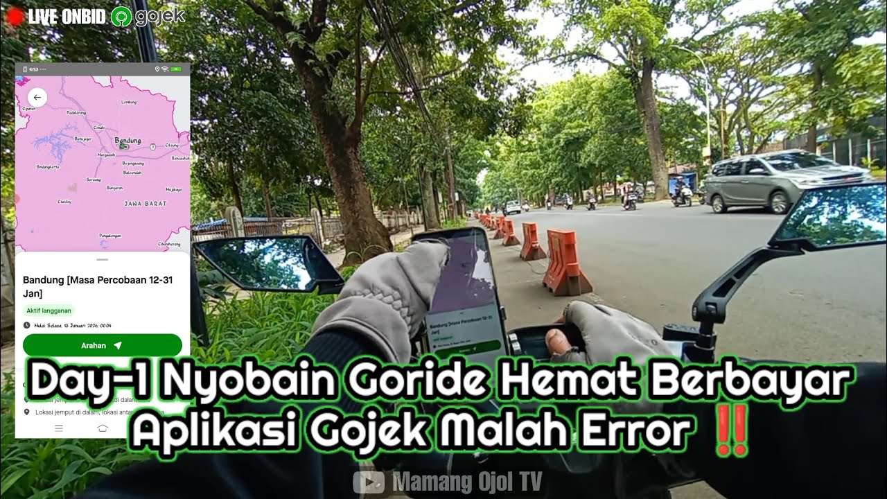 PARAH ‼️ APLIKASI GOJEK ERROR SAAT BERLANGGANAN GORIDE HEMAT BERBAYAR | Live Onbid Bandung 