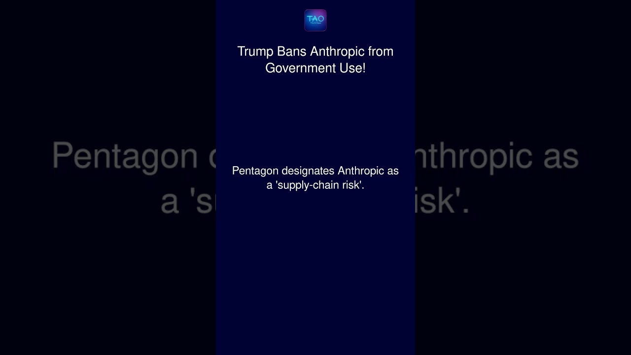 Trump Bans Anthropic from Government Use!