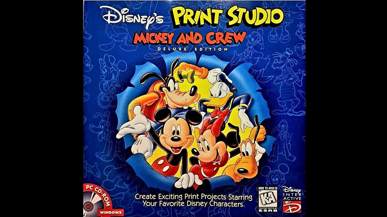 Disney's Print Studio, Mickey And Crew - Deluxe Edition (PC Software 1996)
