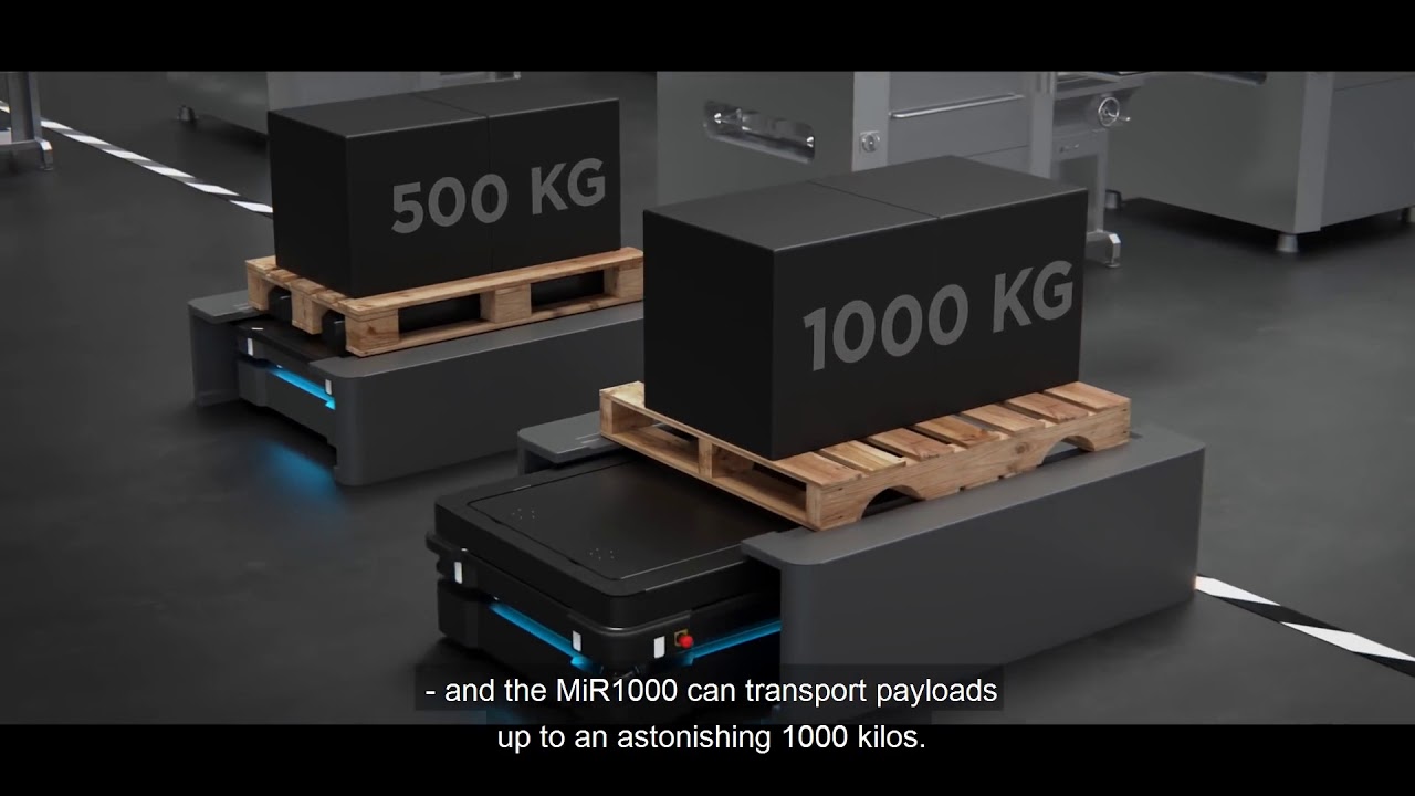 Transporte interno optimizado de cargas pesadas y palets con MiR1000 y MiR500
