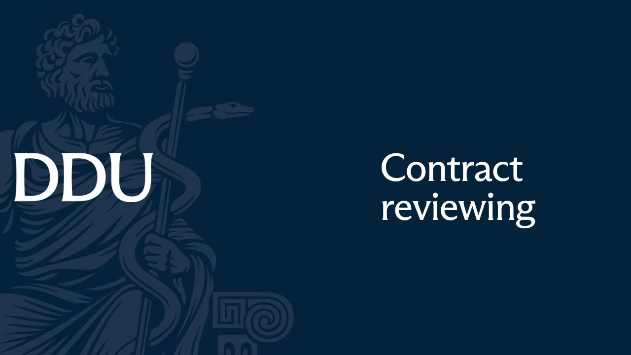 DDU webinar: contract reviewing