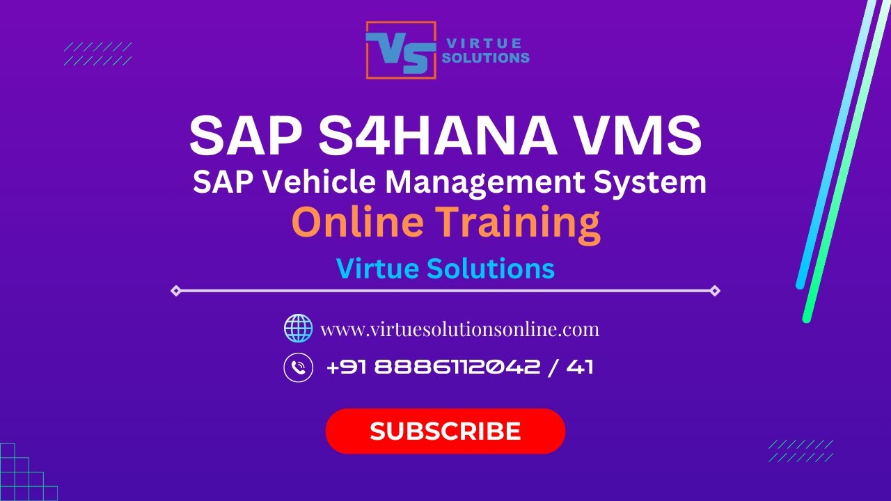 SAP VMS Online Training || Virtue Solutions || SAP Vehicle Management System || SAP VMS Demo