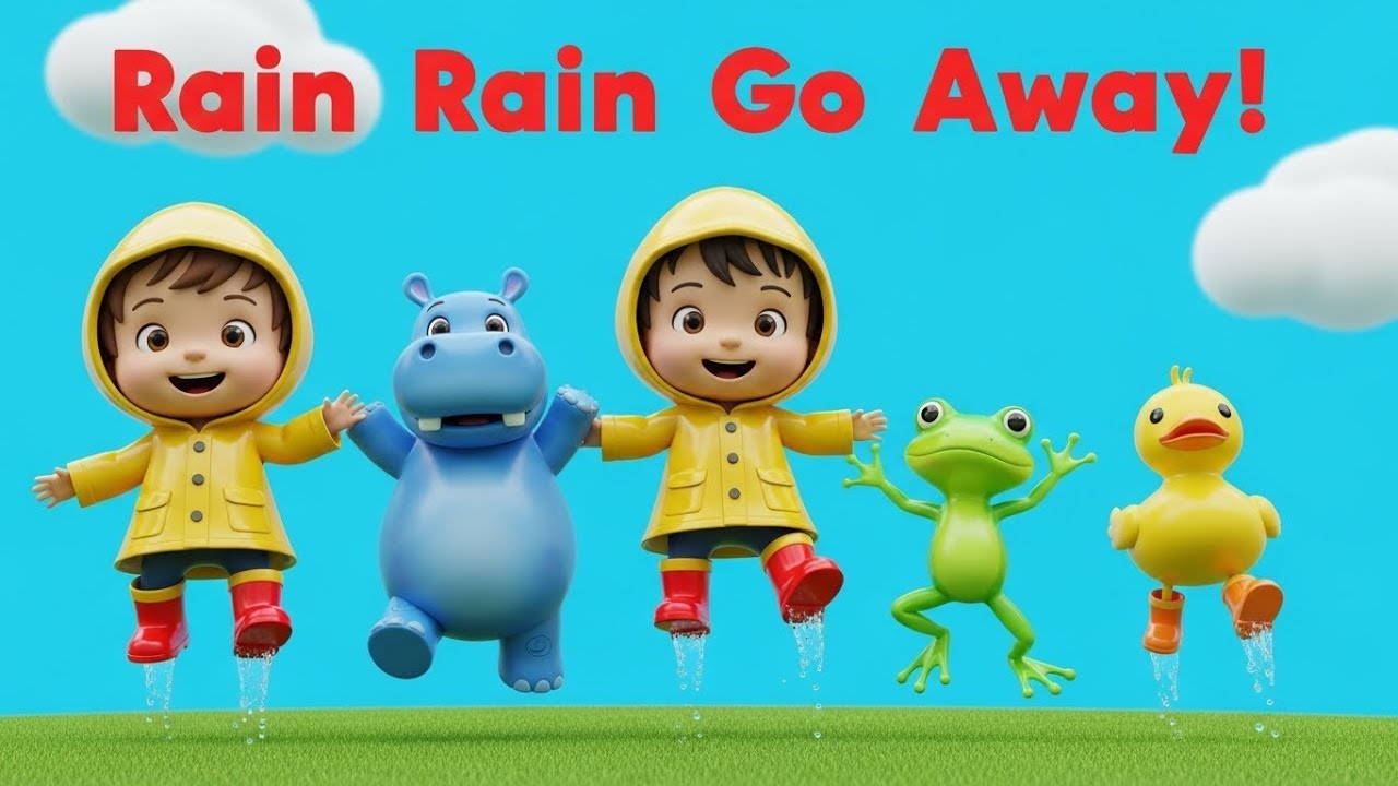 Дождь, дождь, уходи! ☔ | Парад прыжков по лужам | Новые 3D детские стишки и песенки