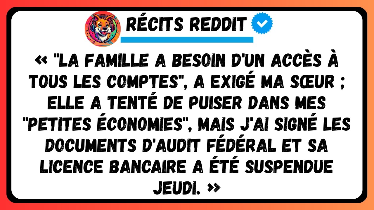 Message De Ma Sœur: “Vide Ton Fonds Fiduciaire” — Il Est Protégé Par La Réserve Fédérale. Alors Moi