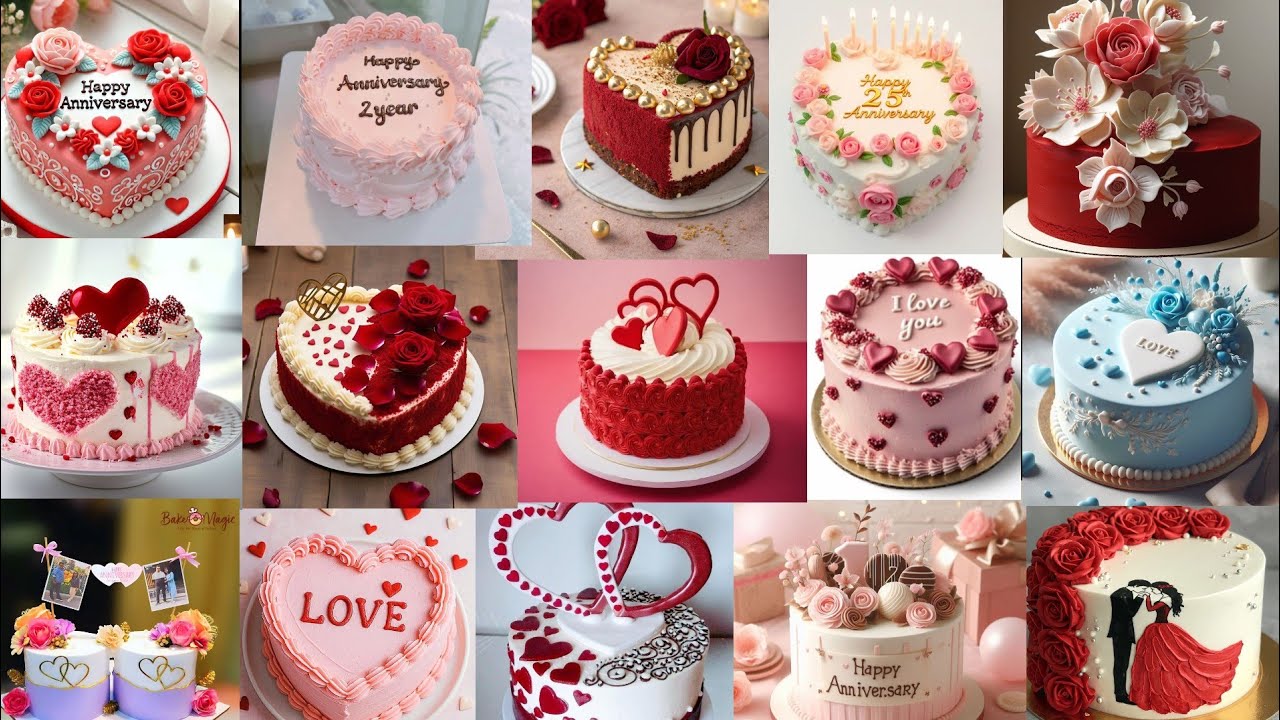 ❤️Anniversary Cake Decorating Ideas 2025/🌹Anniversary Cake Design/Marriage Anniversary Cake 💖