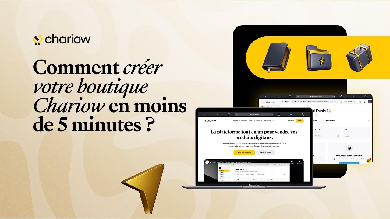 Comment cr&eacute;er votre boutique Chariow en moins de 5 minutes ?