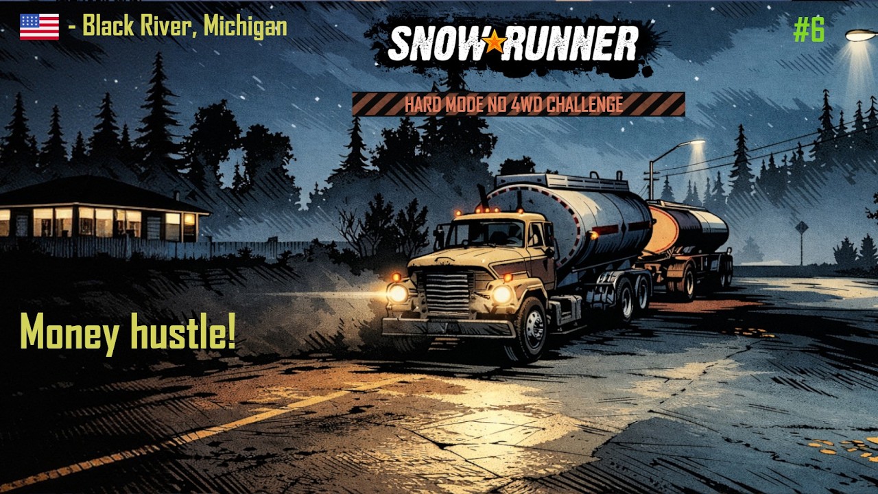 Can we survive the hardest mode? - No 4WD Challenge hard mode I Snowrunner.