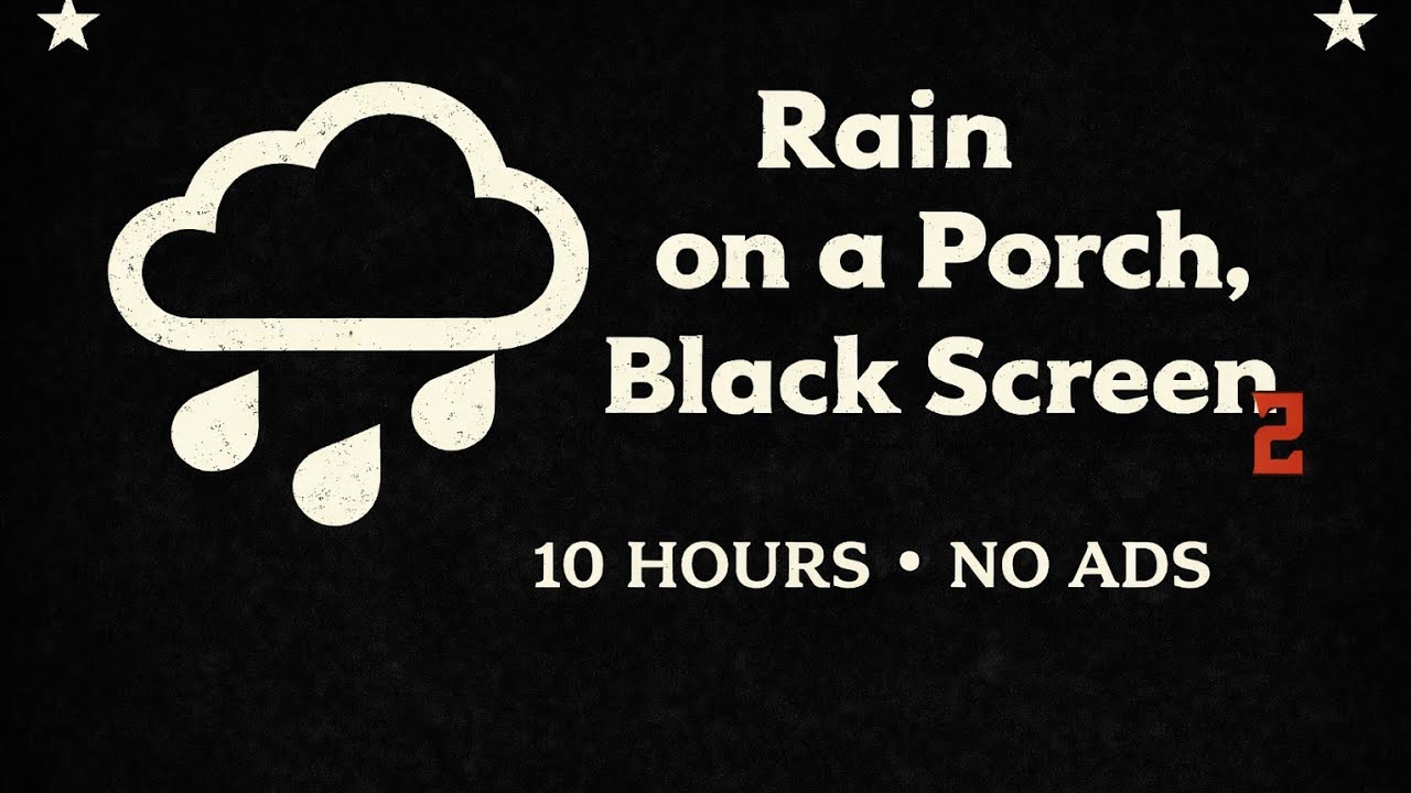 Heavy Rain on Black Screen for Study, Focus & Relaxation (10H)