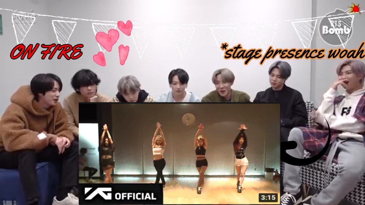 BTS reaction to BLACKPINK - 'Ready For Love' DANCE PRACTICE VIDEO [ ON FIRE ]