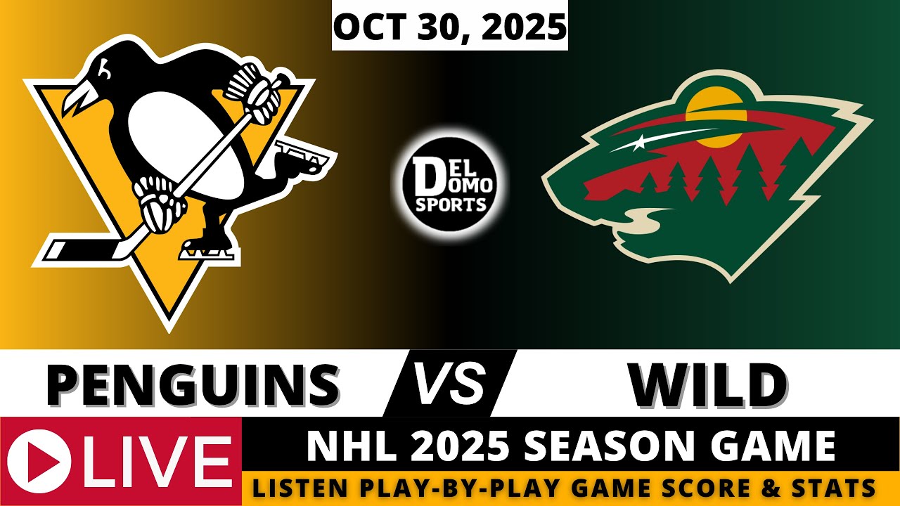 PITTSBURGH PENGUINS VS MINNESOTA WILD 🏒 NHL SEASON 2025-26 Play-by-Play - OCT 30, 2025