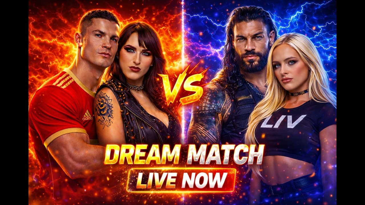 Ronaldo & Rhea Ripley vs Roman Reigns & Liv Morgan 😱 Dream Mixed Tag Match | WWE 2K25 LIVE
