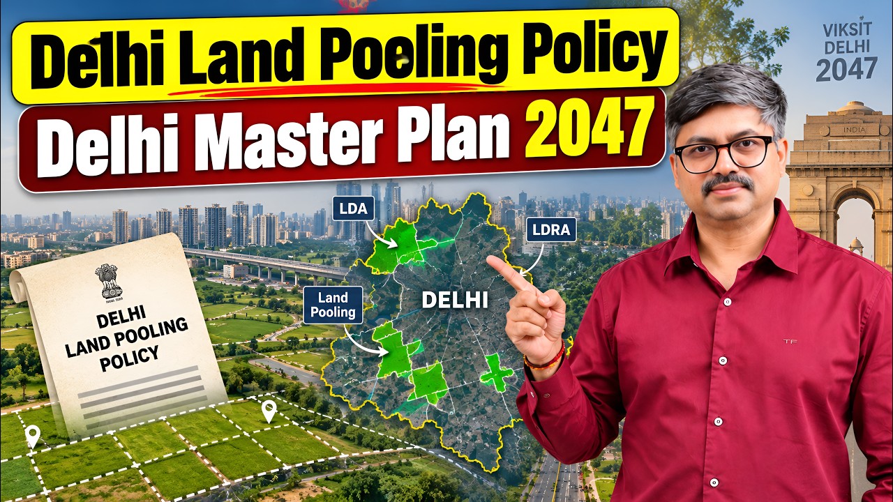 Delhi Land Pooling Policy Explained | Delhi Master Plan 2047 |