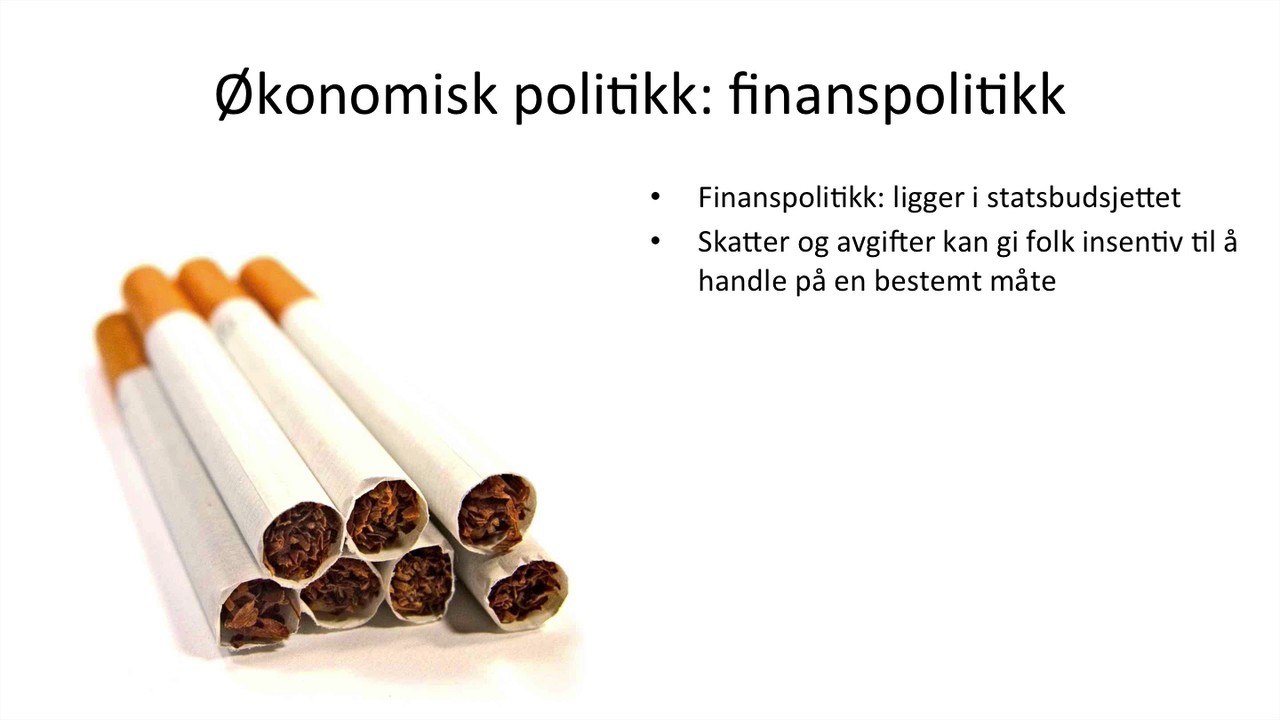 Samfunnsfag - Norsk økonomisk politikk