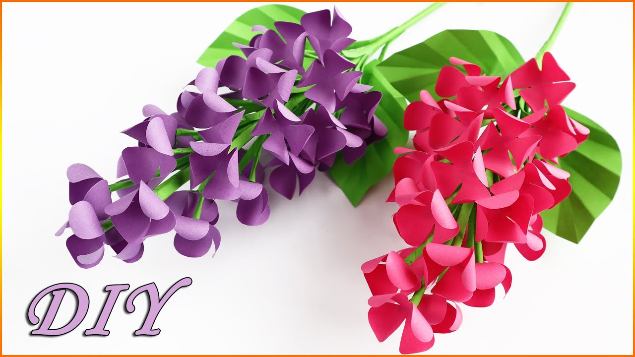 🌸3D Paper Flowers Making. Paper Lilac🌸3D Origami