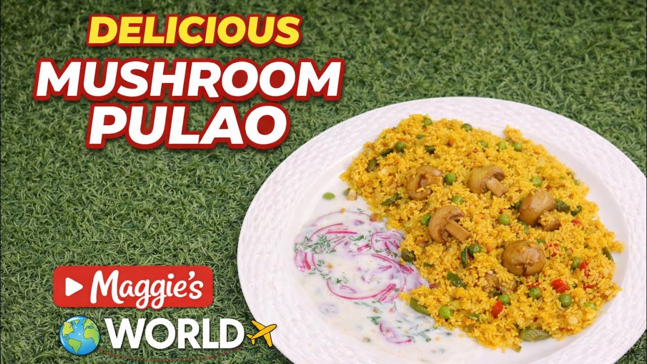 Mushroom Pulao Recipe || Mushroom Pulao 