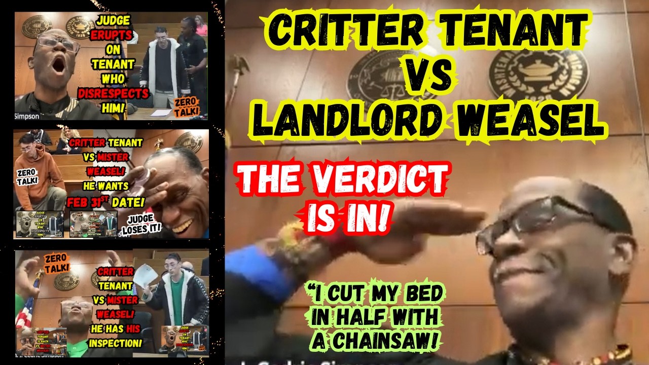Critter Tenant VS Landlord Mr Weasel..The VERDICT is IN! Tenant CUT his Bed in Half With A Chainsaw!