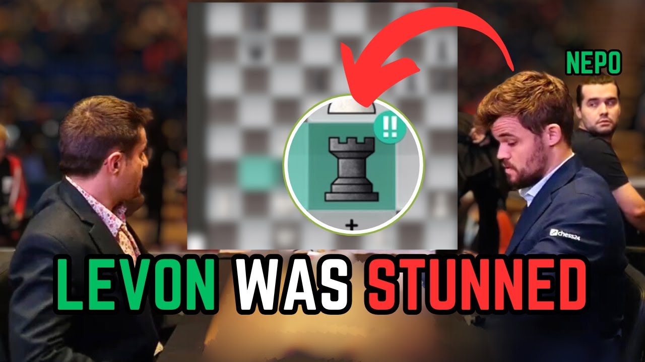 Magnus Destroys Levon with Time to Spare | Shocking Rook Sacrifice!