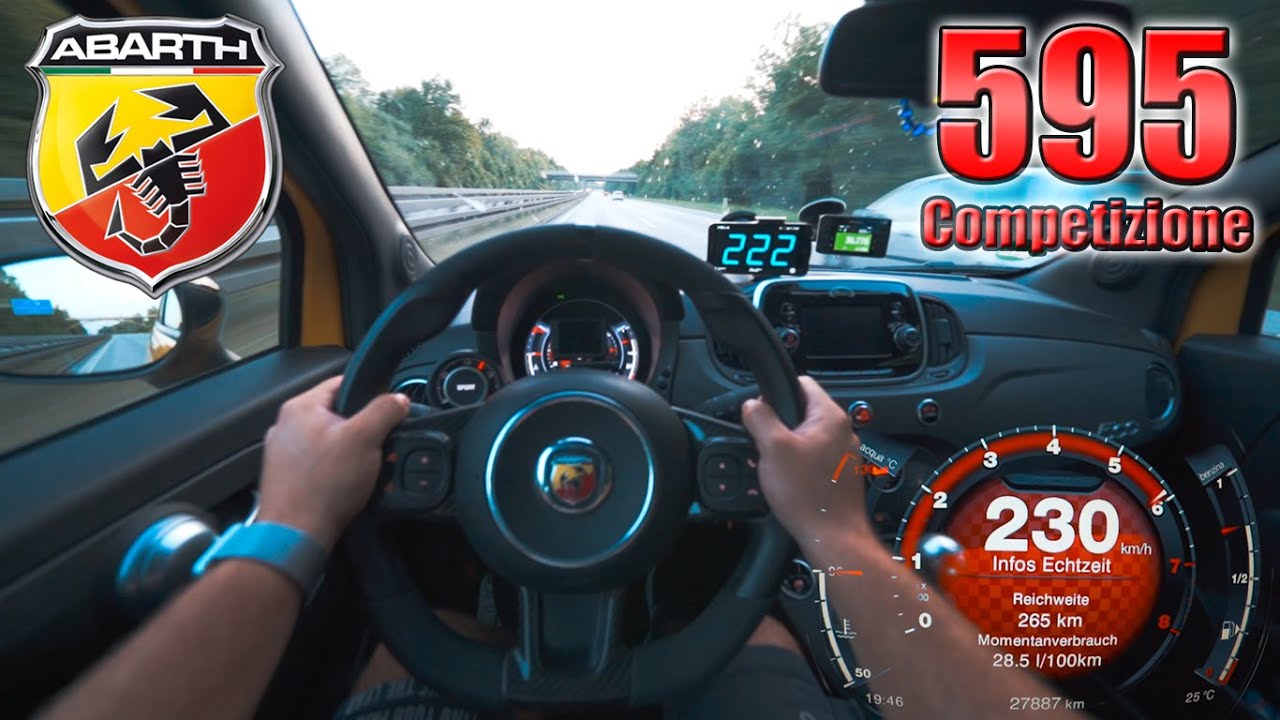 0-230 km/h | Abarth 595 Competizione G-Tech EVO 200 | TOP SPEED and Acceleration TEST✔