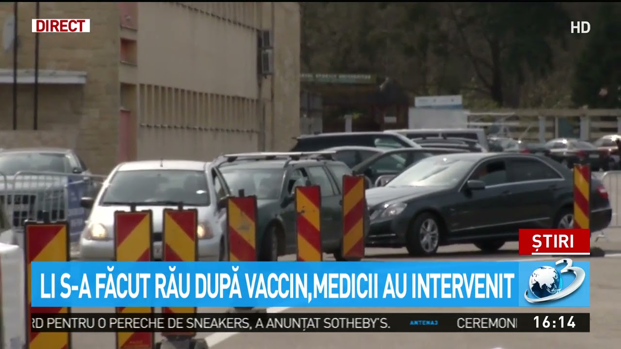 Reacţii adverse după ce s-au vaccinat direct din maşină la Cluj