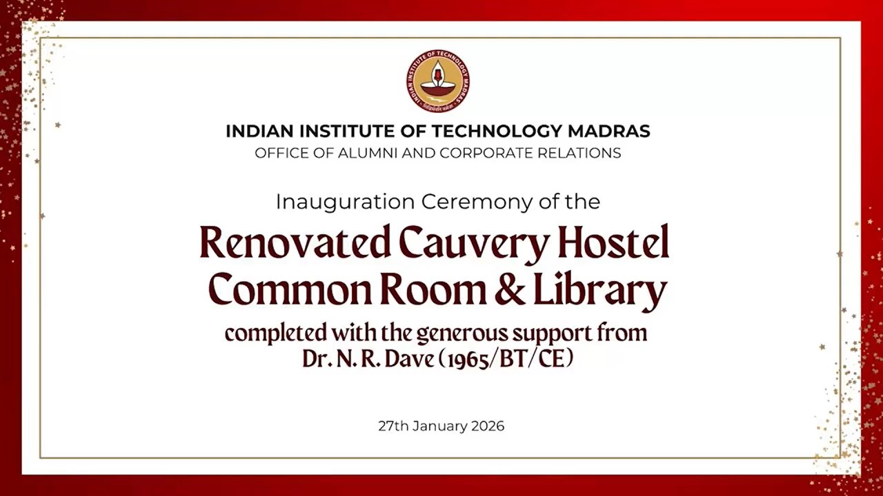 Renovated Cauvery Hostel Common Room & Library