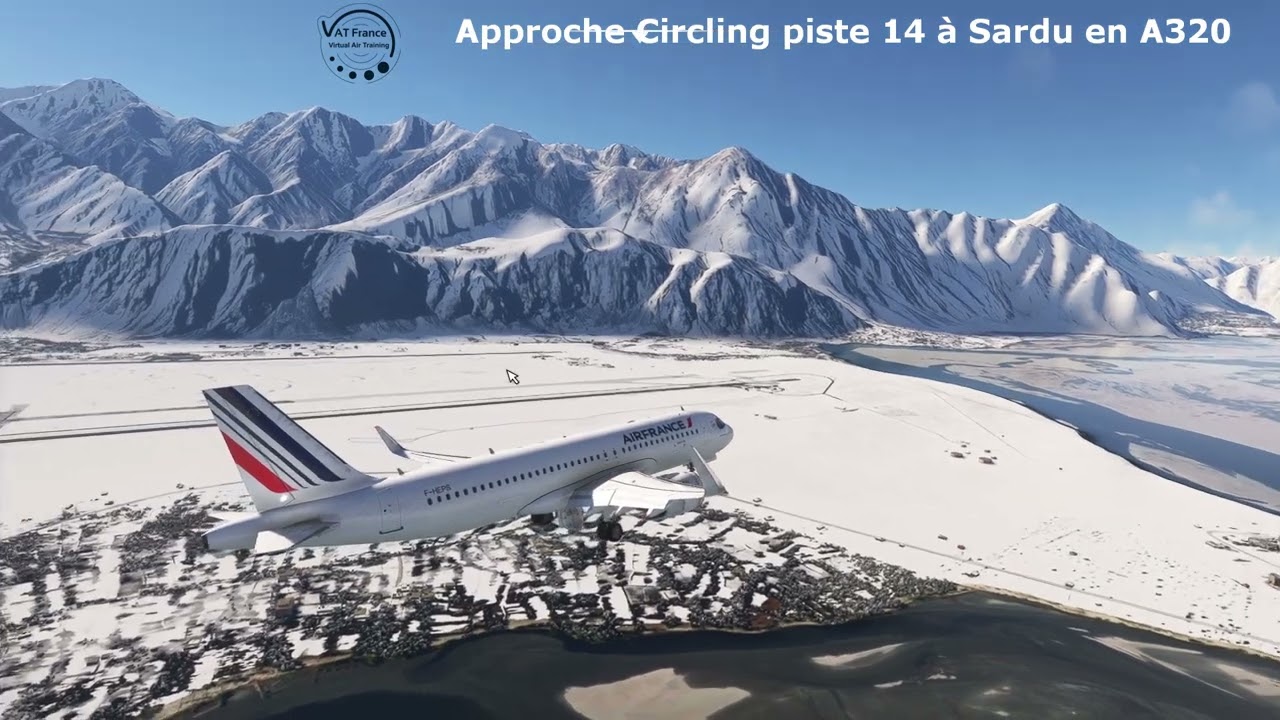 Approche circling à Skardu en Airbus A320