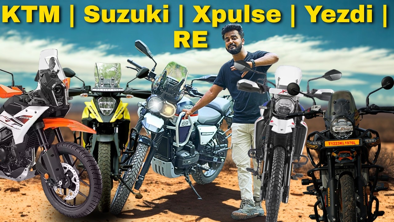 Yezdi Adventure 2025 vs Himalayan 450 vs Xpulse 210 vs VStrom vs KTM 250 Adventure | Which is Best?
