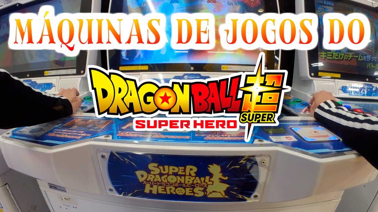 MÁQUINAS DE JOGOS DO DRAGON BALL SUPER: SUPER HERO NO JAPÃO